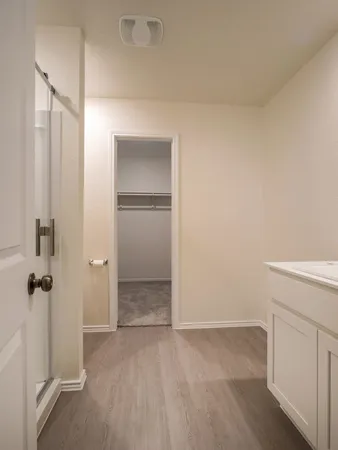 a view of a walk in closet