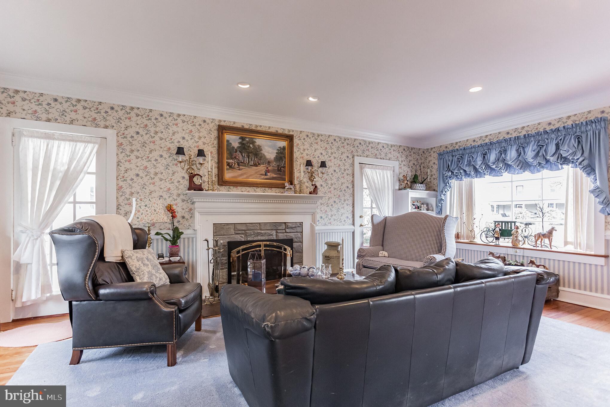 316 Chestnut Street Haddonfield, NJ 08033 - Photo 2 of 30 a living room with furniture and a fireplace