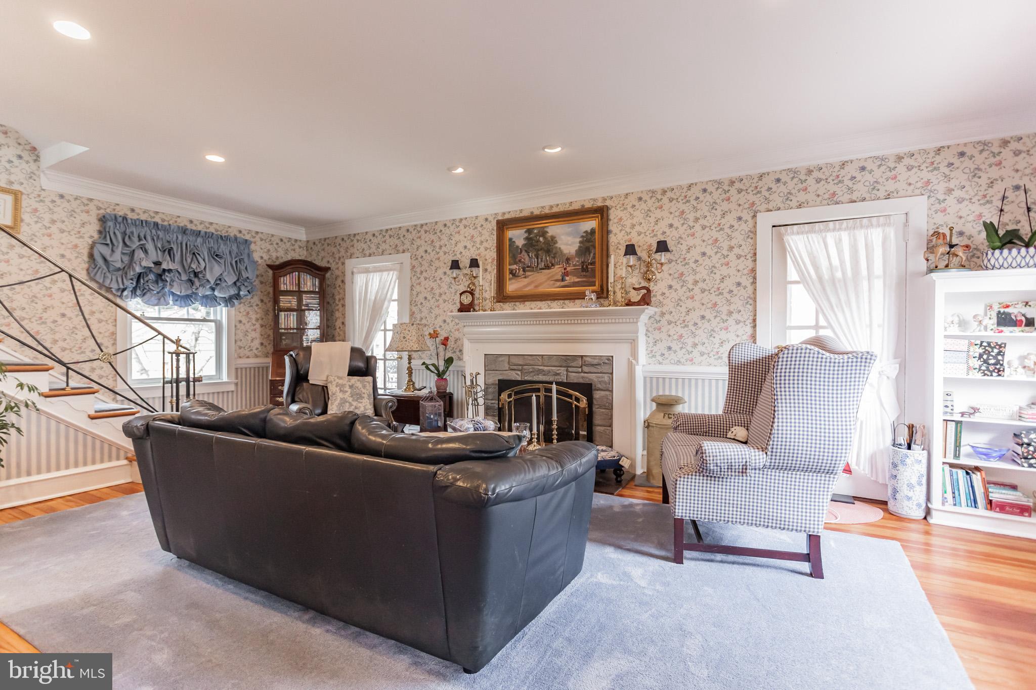 316 Chestnut Street Haddonfield, NJ 08033 - Photo 6 of 30 a living room with furniture and a fireplace
