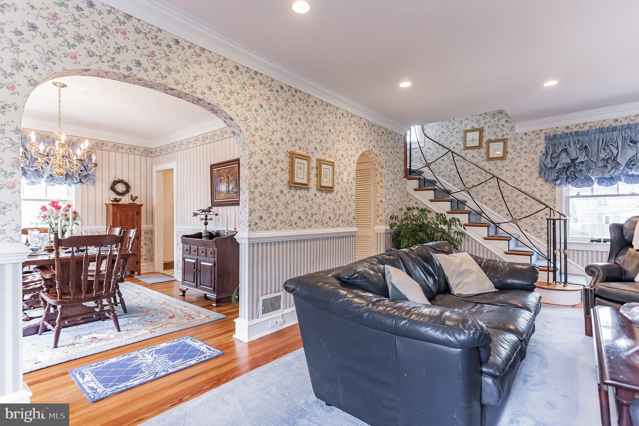 316 Chestnut Street Haddonfield, NJ 08033 - Photo 7 of 30 a living room with furniture and wooden floor