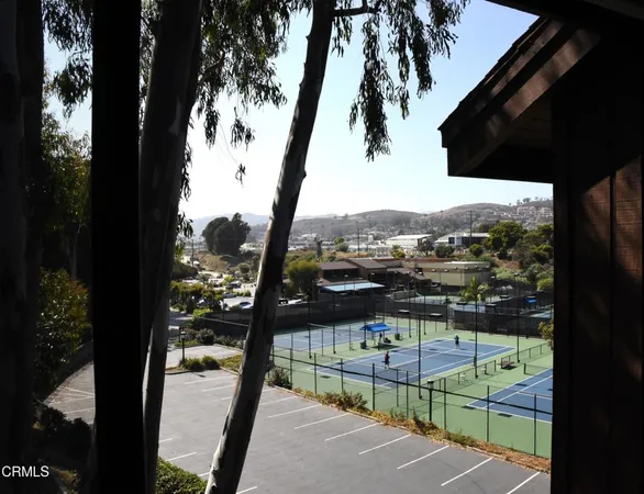 a view of city from a balcony