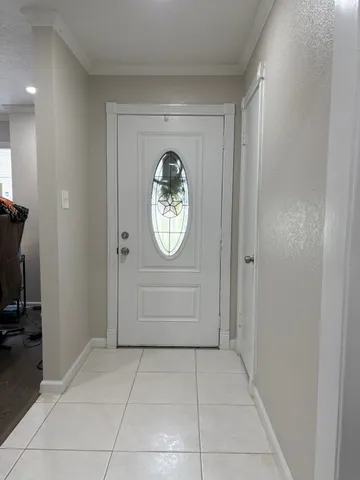 a view of front door of house