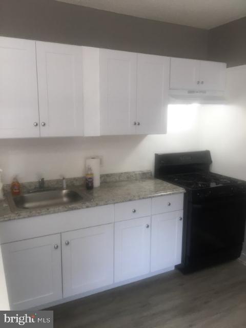 1402 Collings Road, Unit DOWNSTAIRS Camden, NJ 08104 - Photo 3 of 12 a kitchen with granite countertop white cabinets and a sink