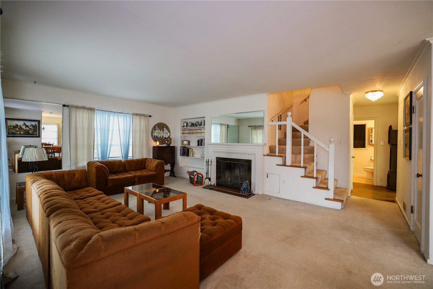 1302 Arnold Street Aberdeen, WA 98520 - Photo 3 of 23 a living room with furniture and a fireplace