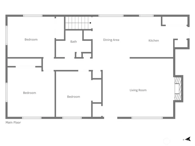 a picture of floor with a bench