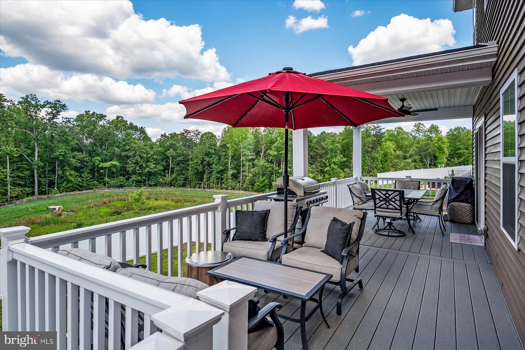 1261 Upper Patuxent Ridge Road Odenton, MD 21113 - Photo 7 of 58 a view of deck with furniture and barbeque oven in the backyard