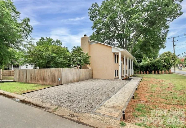 a backyard of a house