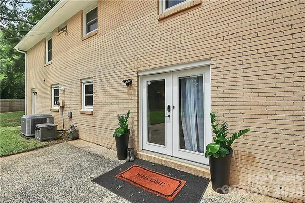 a view of a entryway door front of house