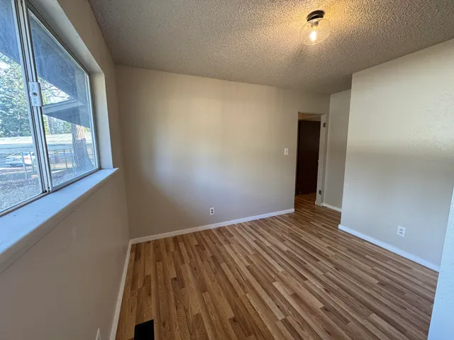 a view of a backyard of a house