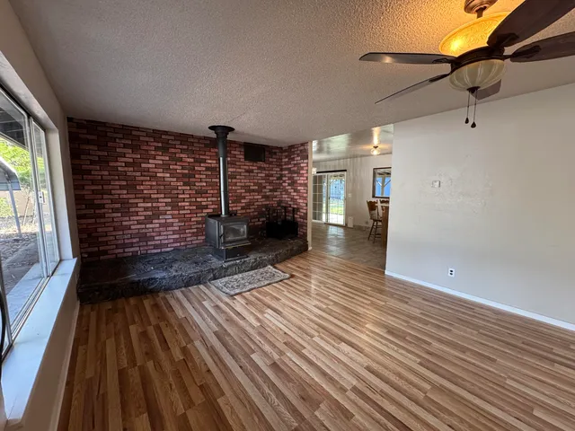 a view of a livingroom with a staircase