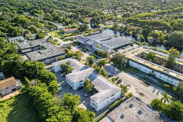 an aerial view of multiple house
