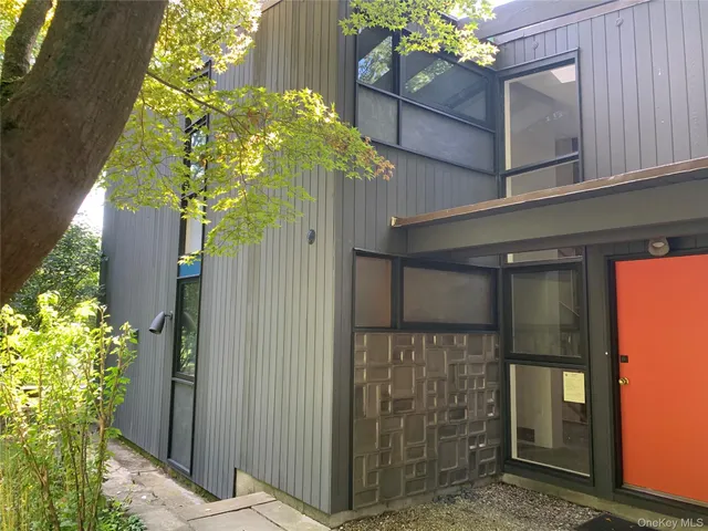 a view of wooden door