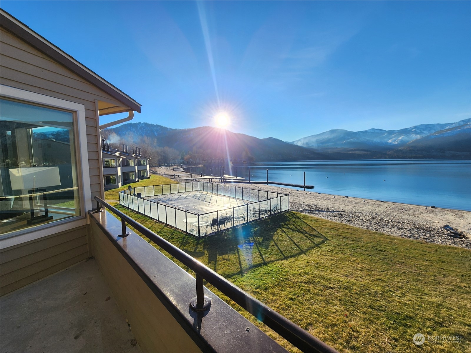 1 Lakeside 707-j Manson, WA 98831 - Photo 18 of 40 a view of a balcony with lake view and mountain view