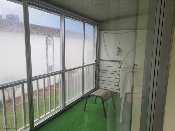 a view of a balcony