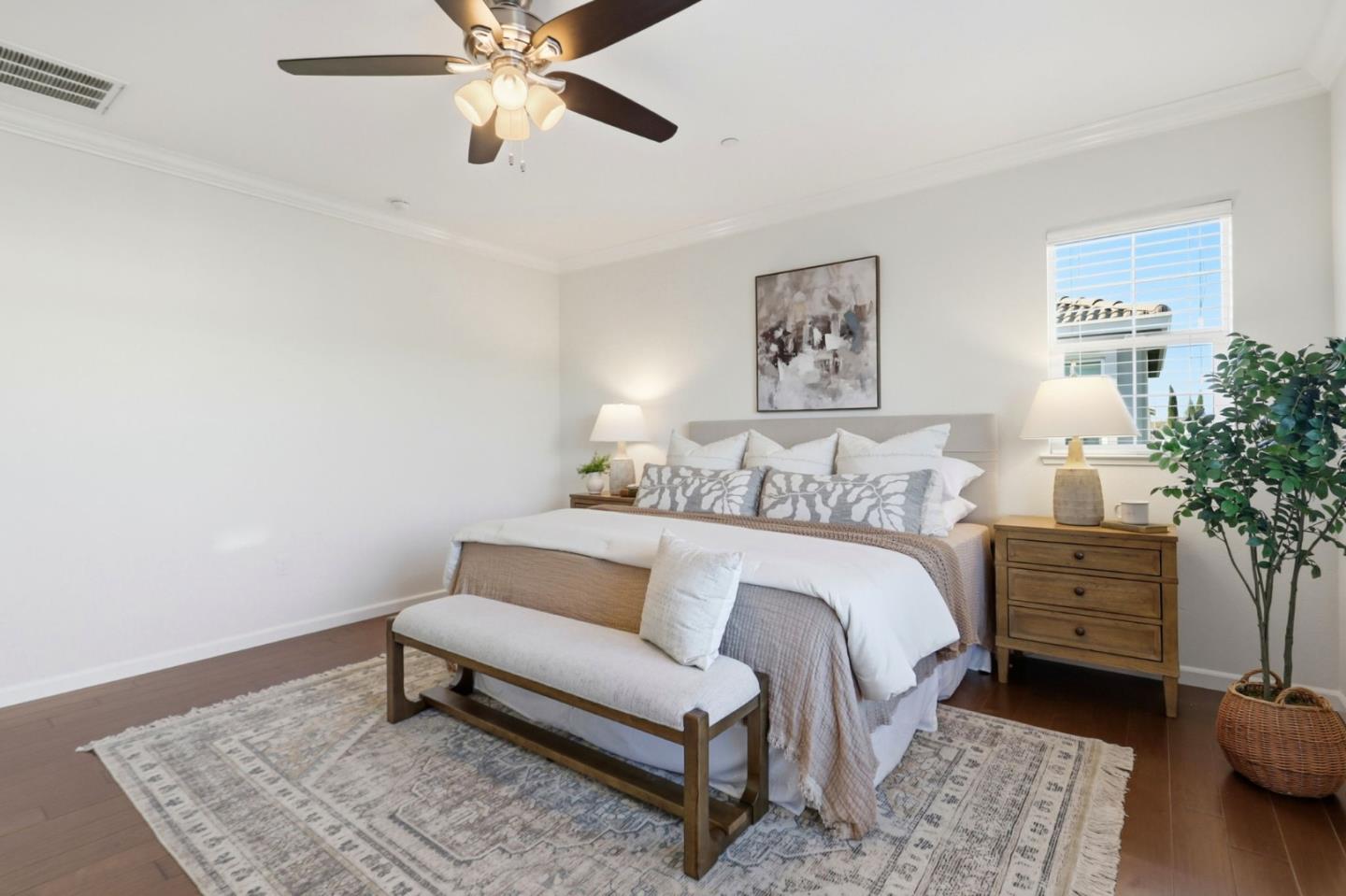 18800 Paprika Drive Morgan Hill, CA 95037 - Photo 48 of 64 a spacious bedroom with a bed and a couch