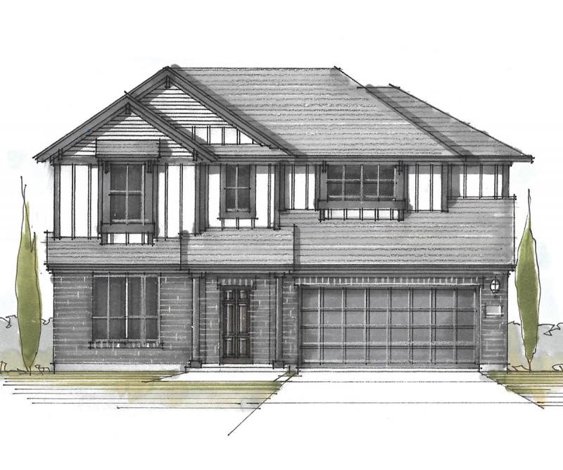 a front view of a house