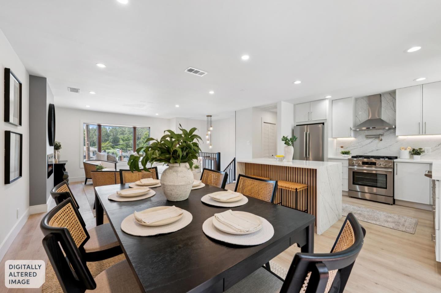 2 Celia Court Pacifica, CA 94044 - Photo 19 of 47 a dining room with furniture and a kitchen view