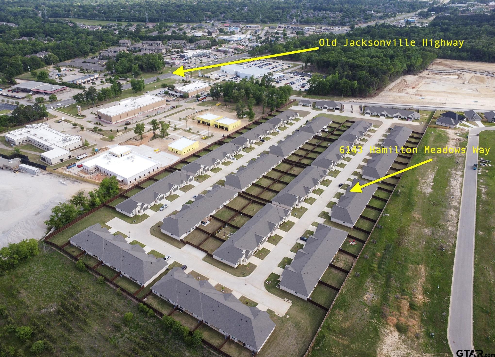 6143 Hamilton Mdws Way Tyler, TX 75703 - Photo 27 of 29 an aerial view of residential houses with yard