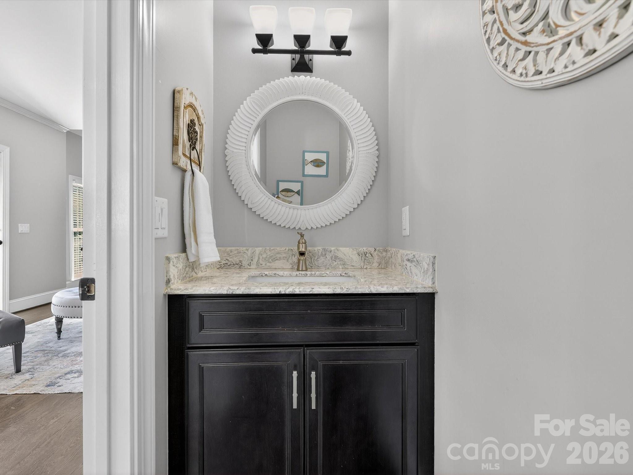 13446 Scanlan Way Davidson, NC 28036 - Photo 25 of 47 a bathroom with a sink and a mirror