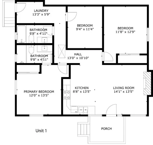 a picture with a white and white wall with paintings