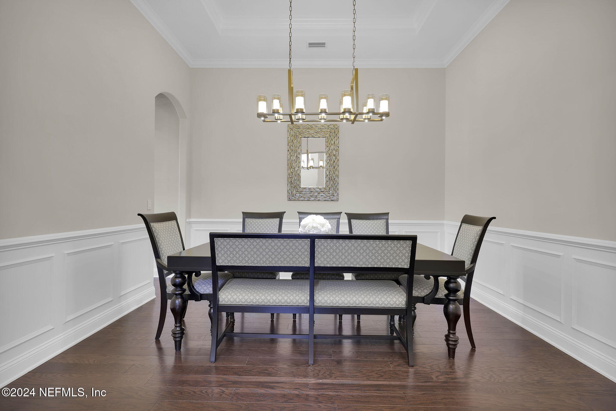 269 Gulfstream Way Ponte Vedra, FL 32081 - Photo 16 of 82 a view of a dining room with furniture a chandelier and wooden floor