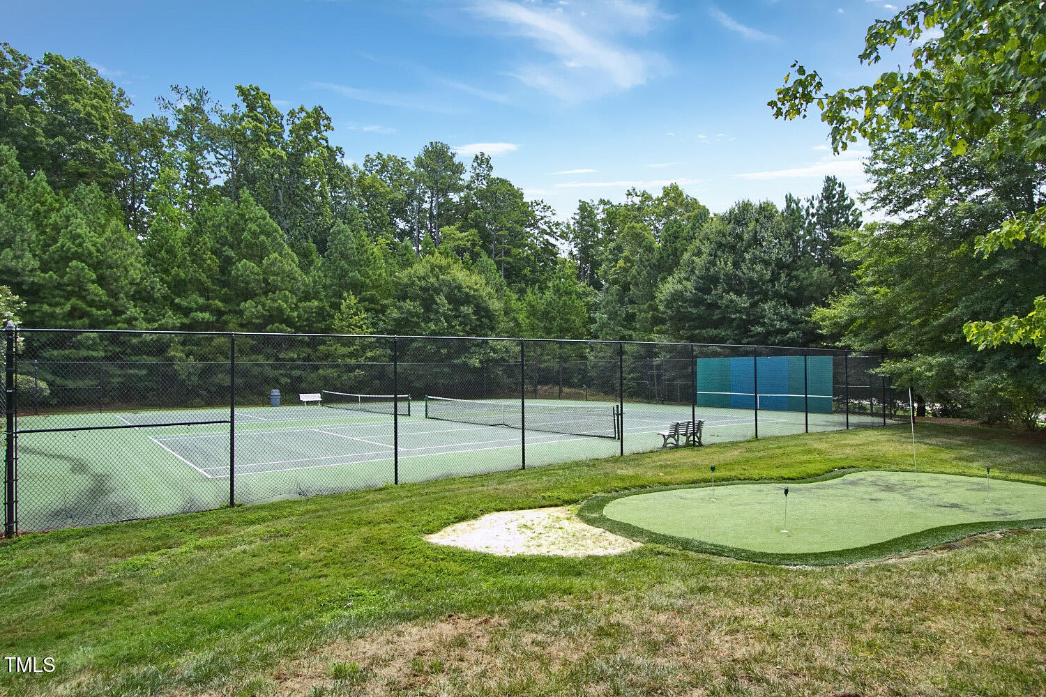 103 Sandy Hook Way Cary, NC 27513 - Photo 43 of 45 a view of a backyard with large trees
