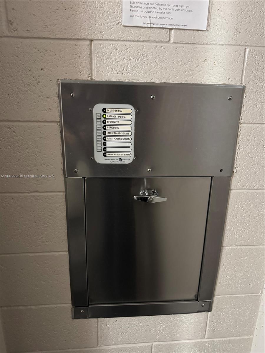 2641 North Flamingo Road, Unit 1001N Sunrise, FL 33323 - Photo 39 of 84 Garbage Chute