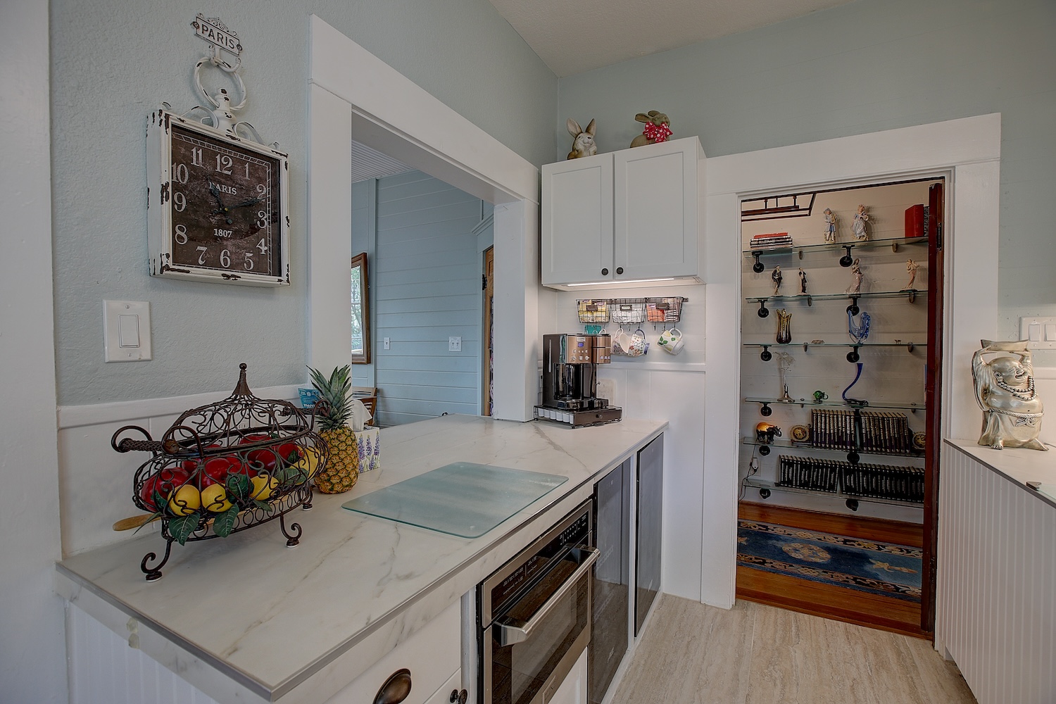 1903 South Austin Avenue Georgetown, TX 78626 - Photo 21 of 40 The clean lines in this kitchen are stunning. No ugly fridge, but immediate needs are met with 2 under counter fridges, full sized fridge is just a few steps away in the breakfast room.