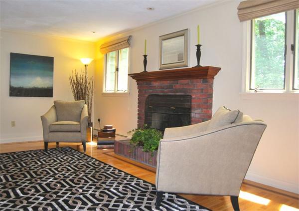 4 Dudley Road Lexington, MA 02421 - Photo 10 of 26 a living room with furniture and a fireplace