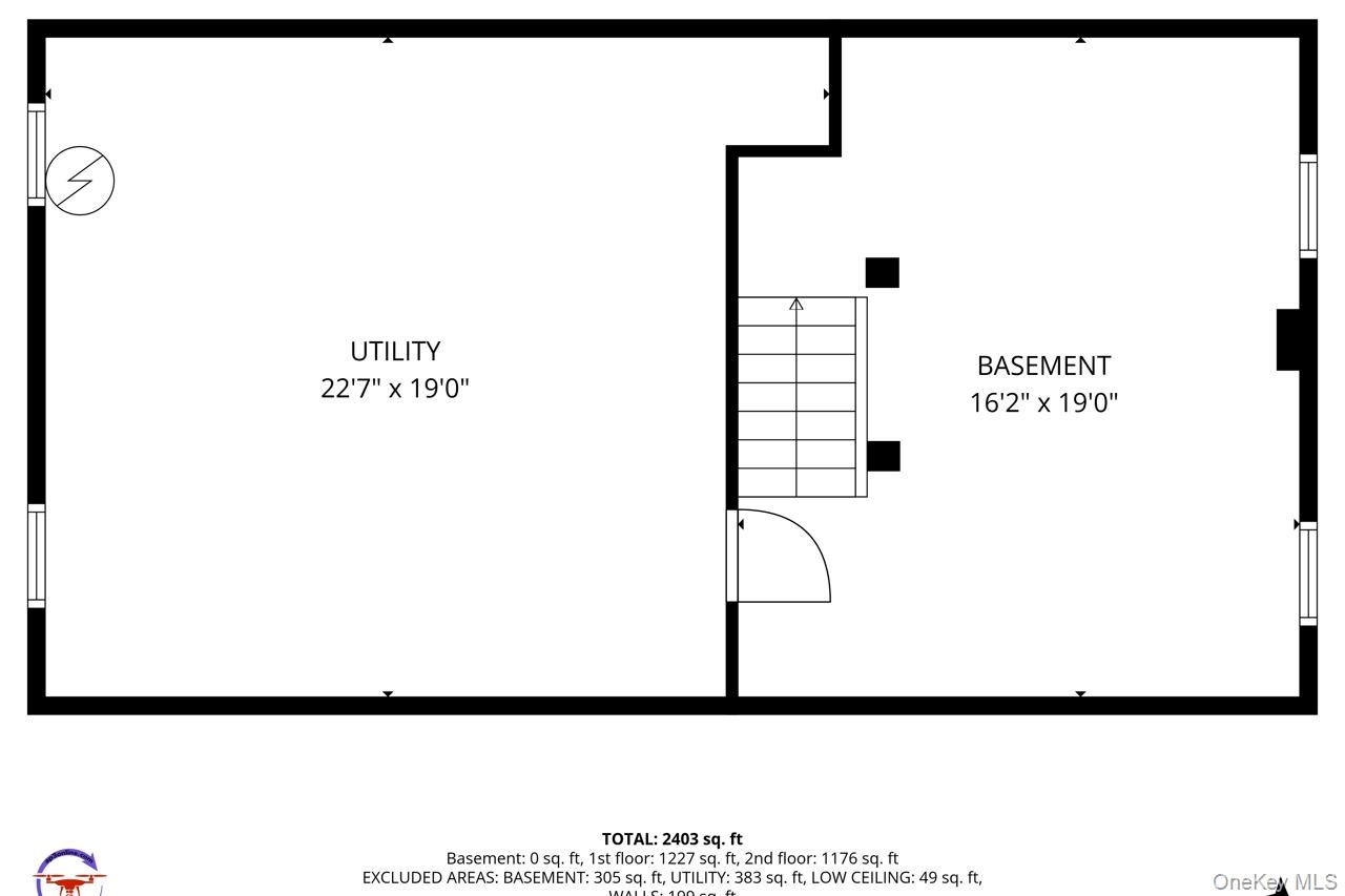 185 Taylor Road Mountainville, NY 10953 - Photo 46 of 47 Finished portion of basement, measured at 305 sq. ft and utility room at 383 sq. ft.