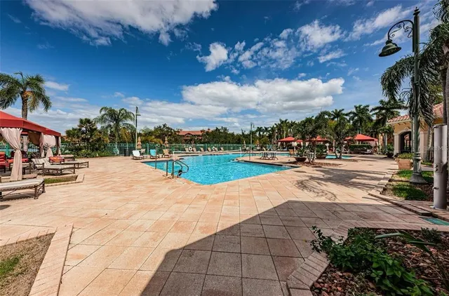 a view of outdoor space yard and swimming pool