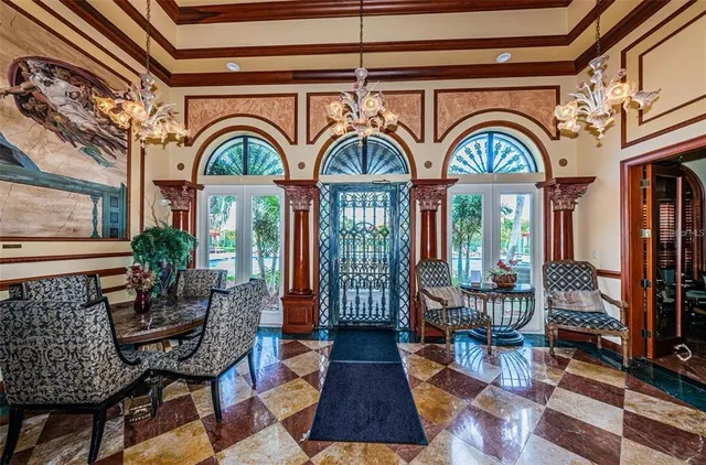 a view of entryway with wooden floor