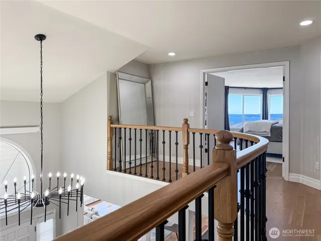 a view of balcony and dining room