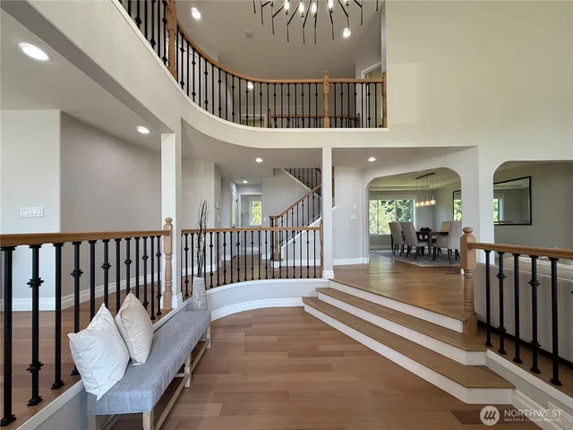a view of entryway livingroom and hall