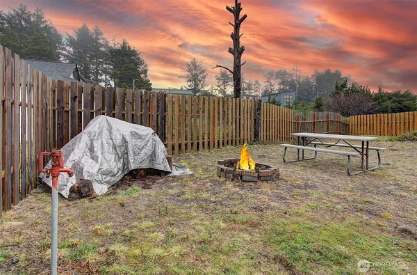 a backyard of a house
