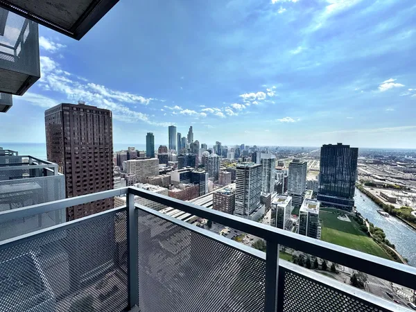 a city view from the balcony