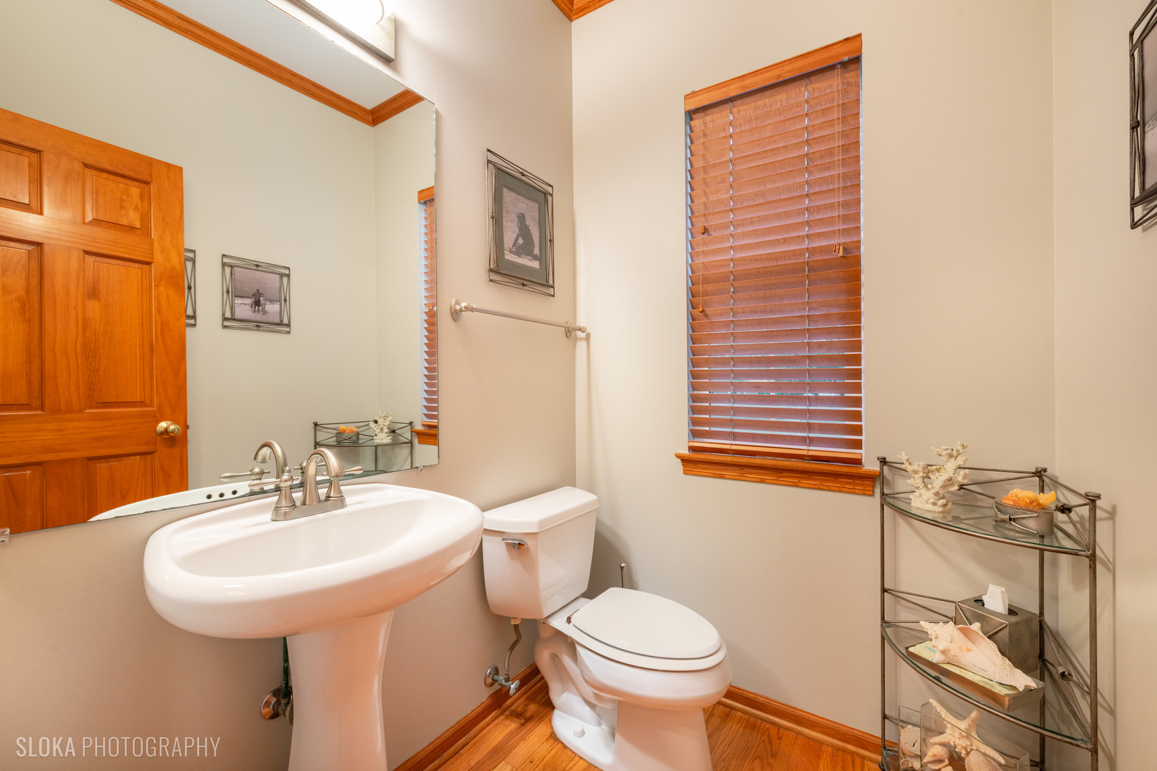 1123 Village Road Crystal Lake, IL 60014 - Photo 30 of 46 a bathroom with a sink a toilet and shower curtain
