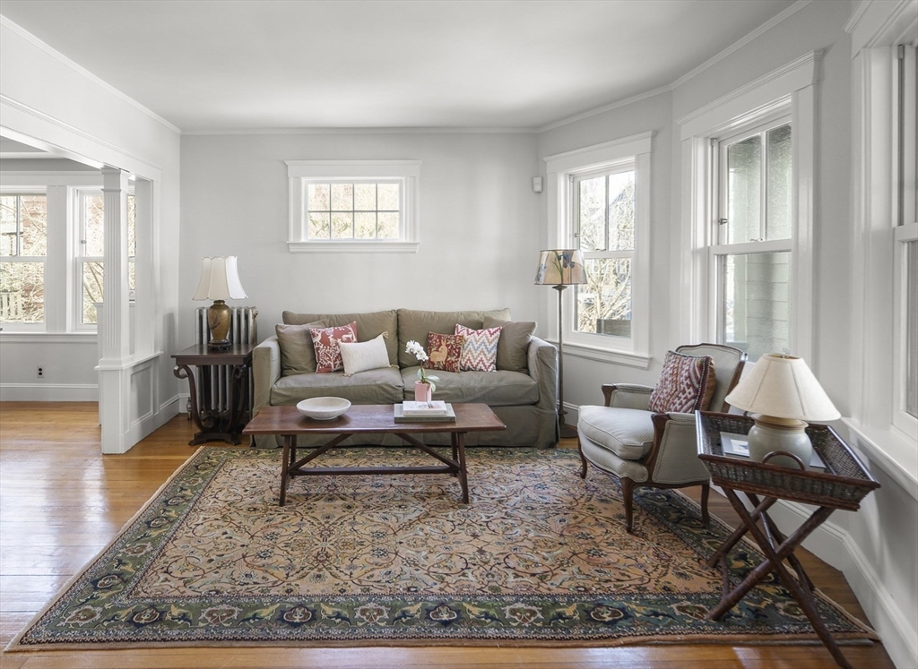 40 Eustis Street Cambridge, MA 02140 - Photo 2 of 23 a living room with furniture and a rug