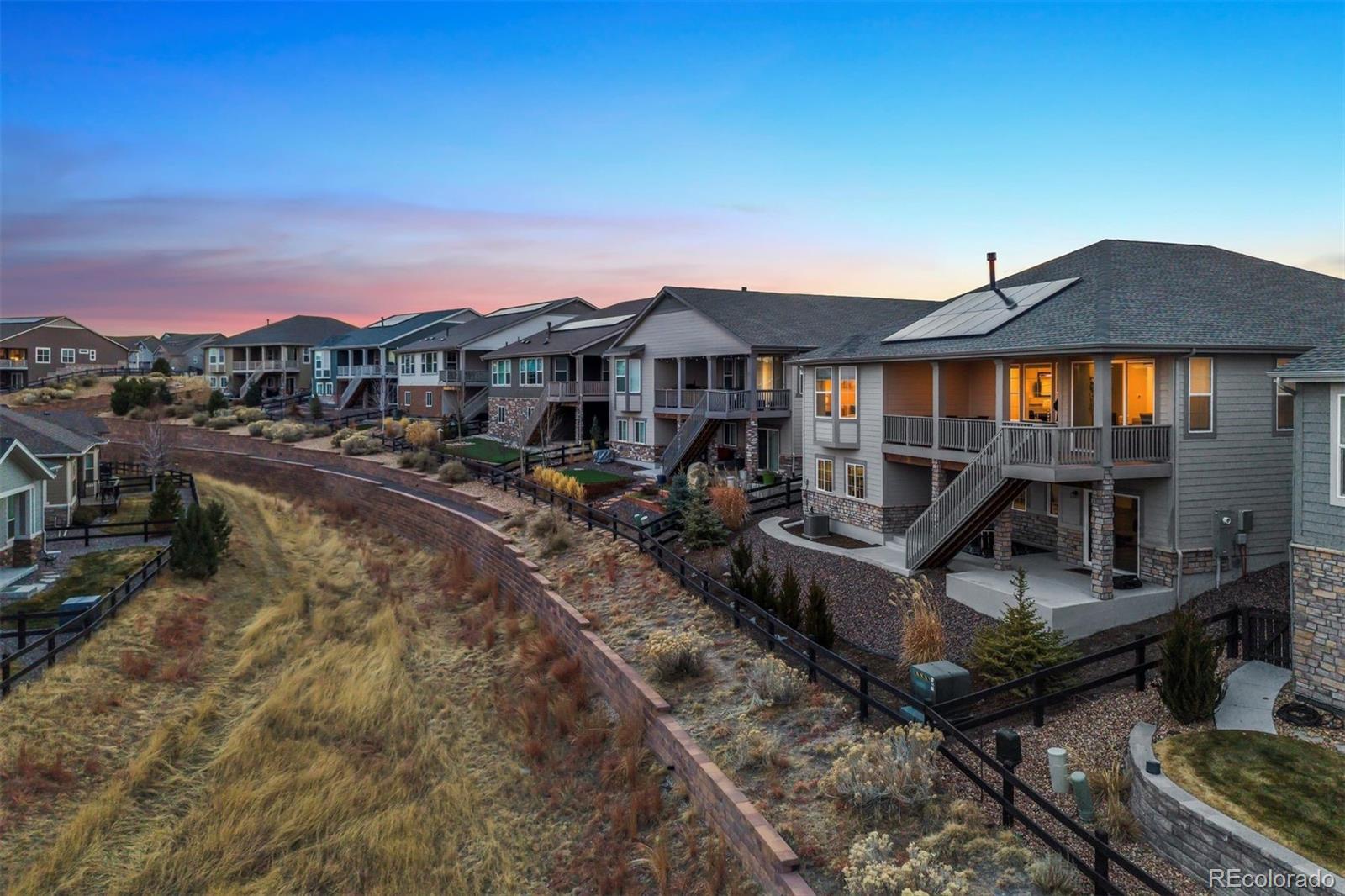 a view of a house with roof deck