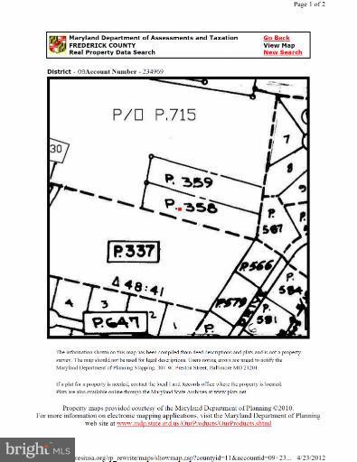 6411 Quinn Road Frederick, MD 21701 - Photo 8 of 8 SDAT map- no plat available. PARCEL 358
