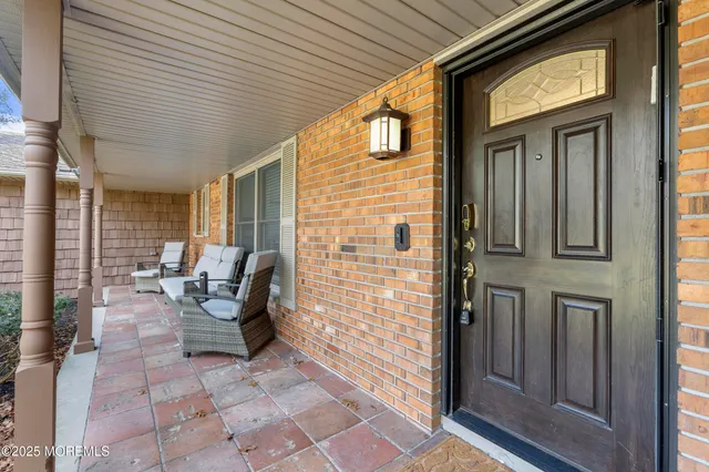 a view of backyard with green space
