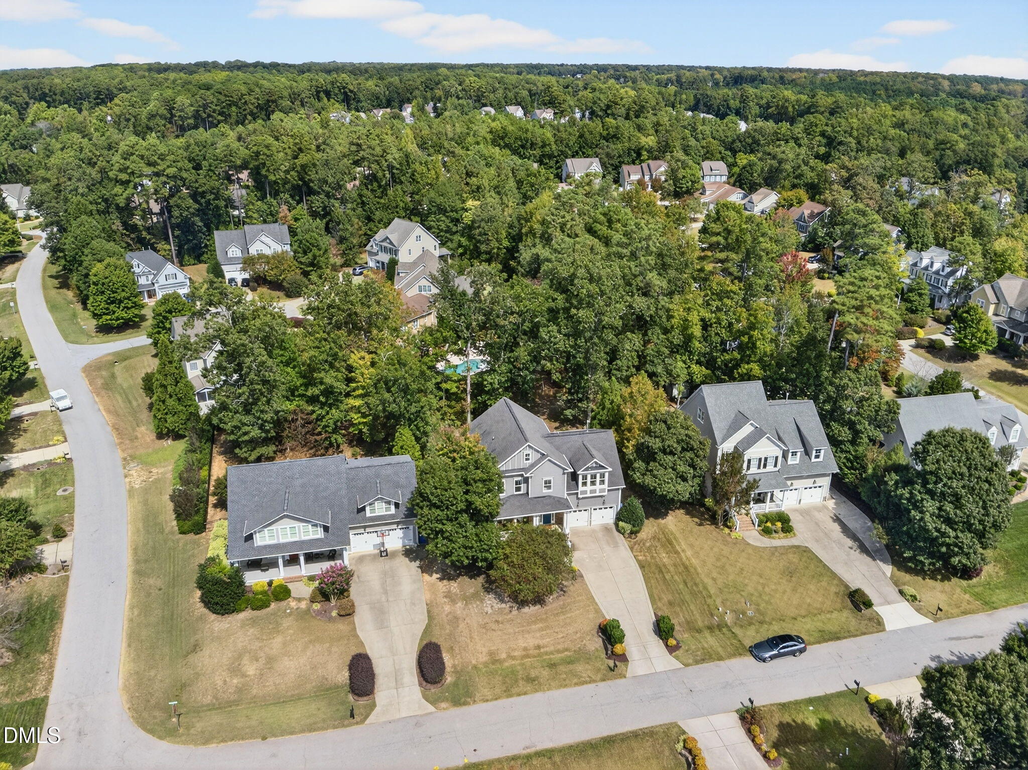 4305 Windscape Drive Apex, NC 27539 - Photo 43 of 50 an aerial view of a house with yard