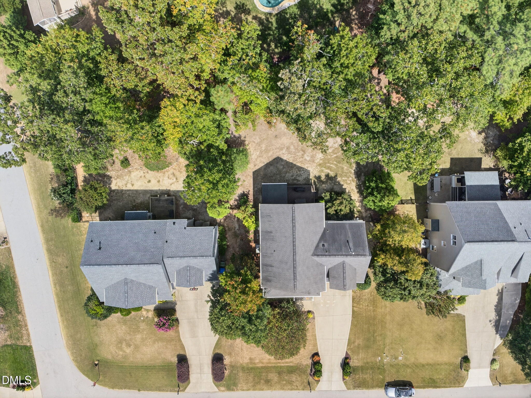 4305 Windscape Drive Apex, NC 27539 - Photo 44 of 50 an aerial view of a house with a yard