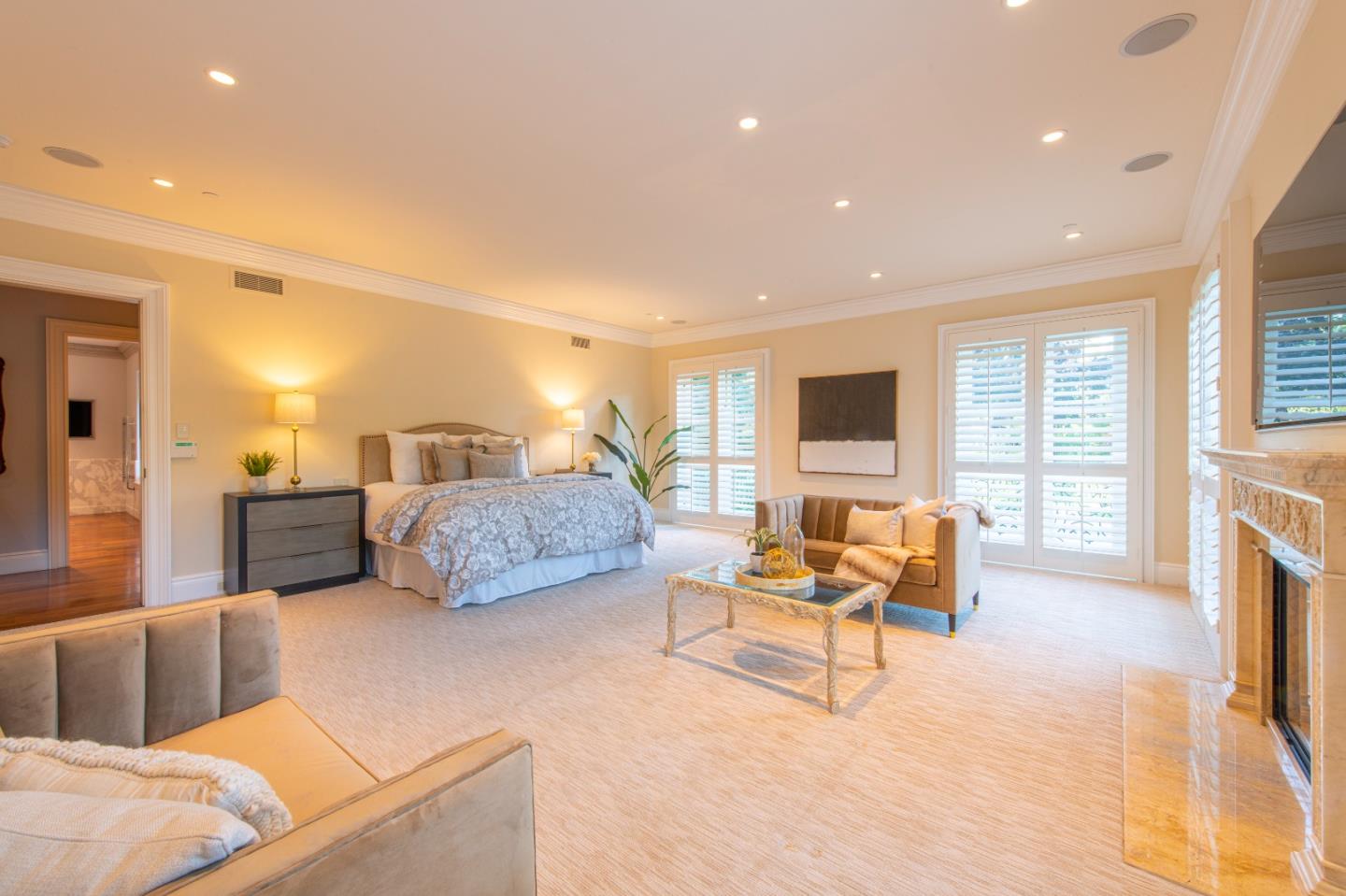 35 Ralston Road Atherton, CA 94027 - Photo 13 of 34 a living room with furniture and flat screen tv
