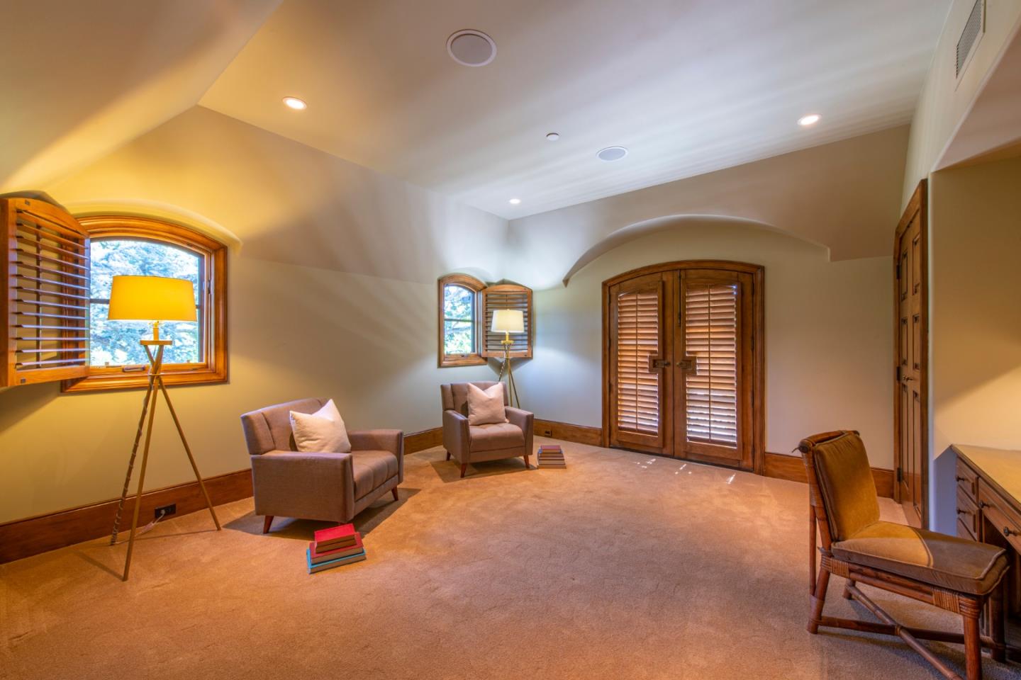35 Ralston Road Atherton, CA 94027 - Photo 24 of 34 a living room with furniture a air conditioner and a window