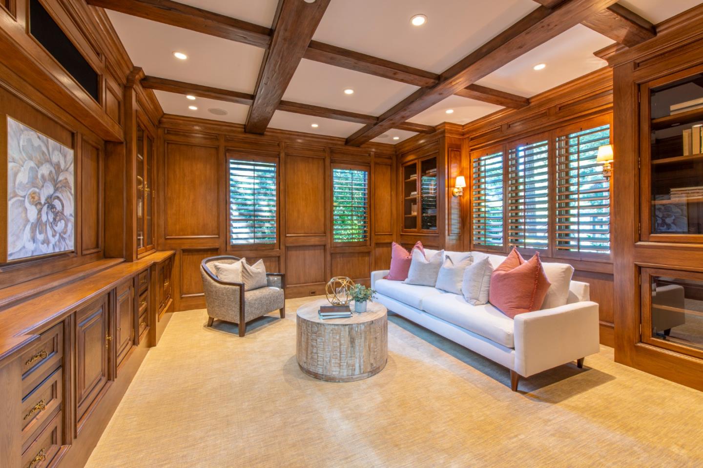 35 Ralston Road Atherton, CA 94027 - Photo 6 of 34 a living room with furniture and a large window