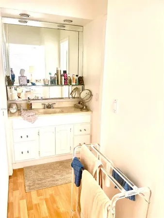 a view of a kitchen with a window
