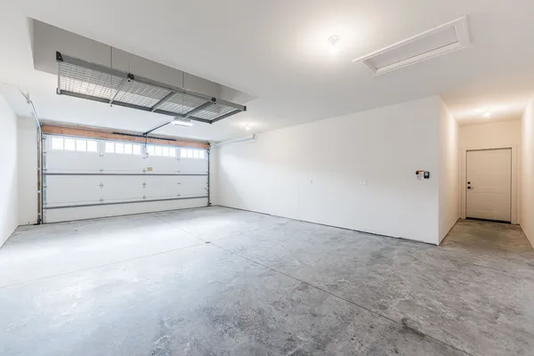 a view of a garage