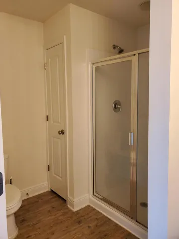 a view of bathroom with shower