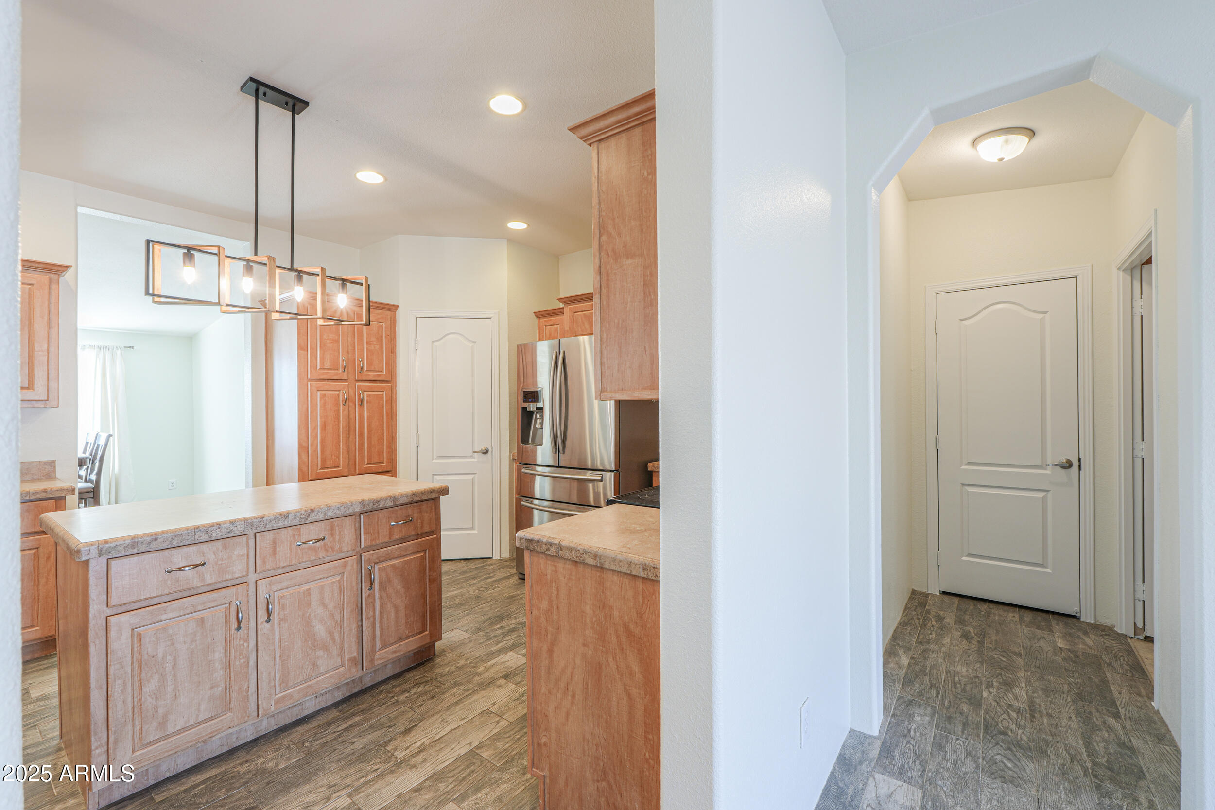 176 North Acacia Road Apache Junction, AZ 85119 - Photo 49 of 65 a bathroom with a granite countertop sink mirror and a shower